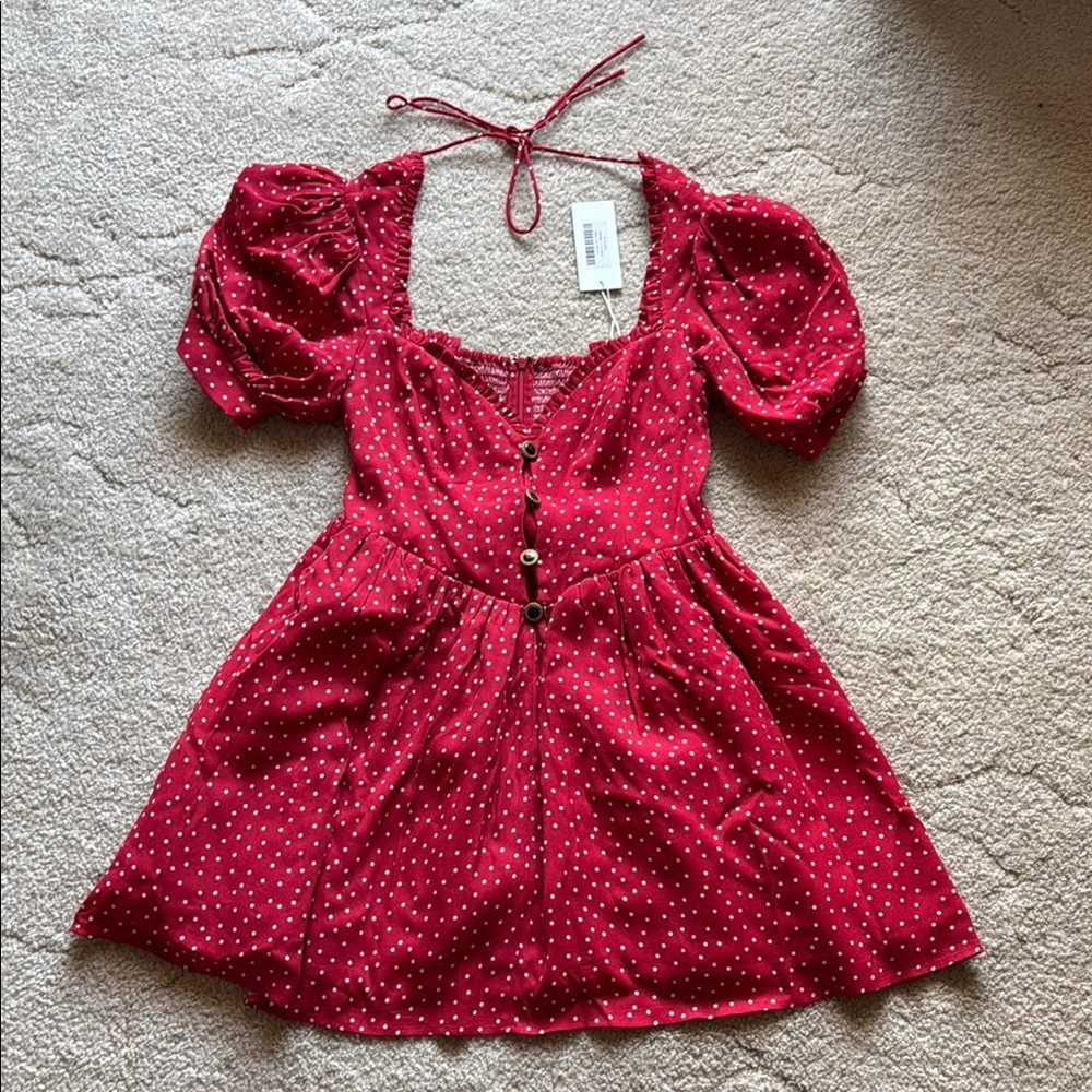 Reformation Red Nikola Dress ‘Ditty’, Size 6